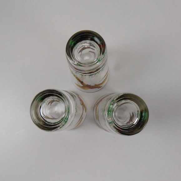 Lot Of 3 Vintage Hazel Atlas Glass 10oz. Tumbler Flying Pheasants - Picture 7 of 7